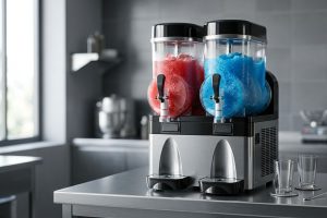 Machine granité professionnel cuves transparentes boisson glacée