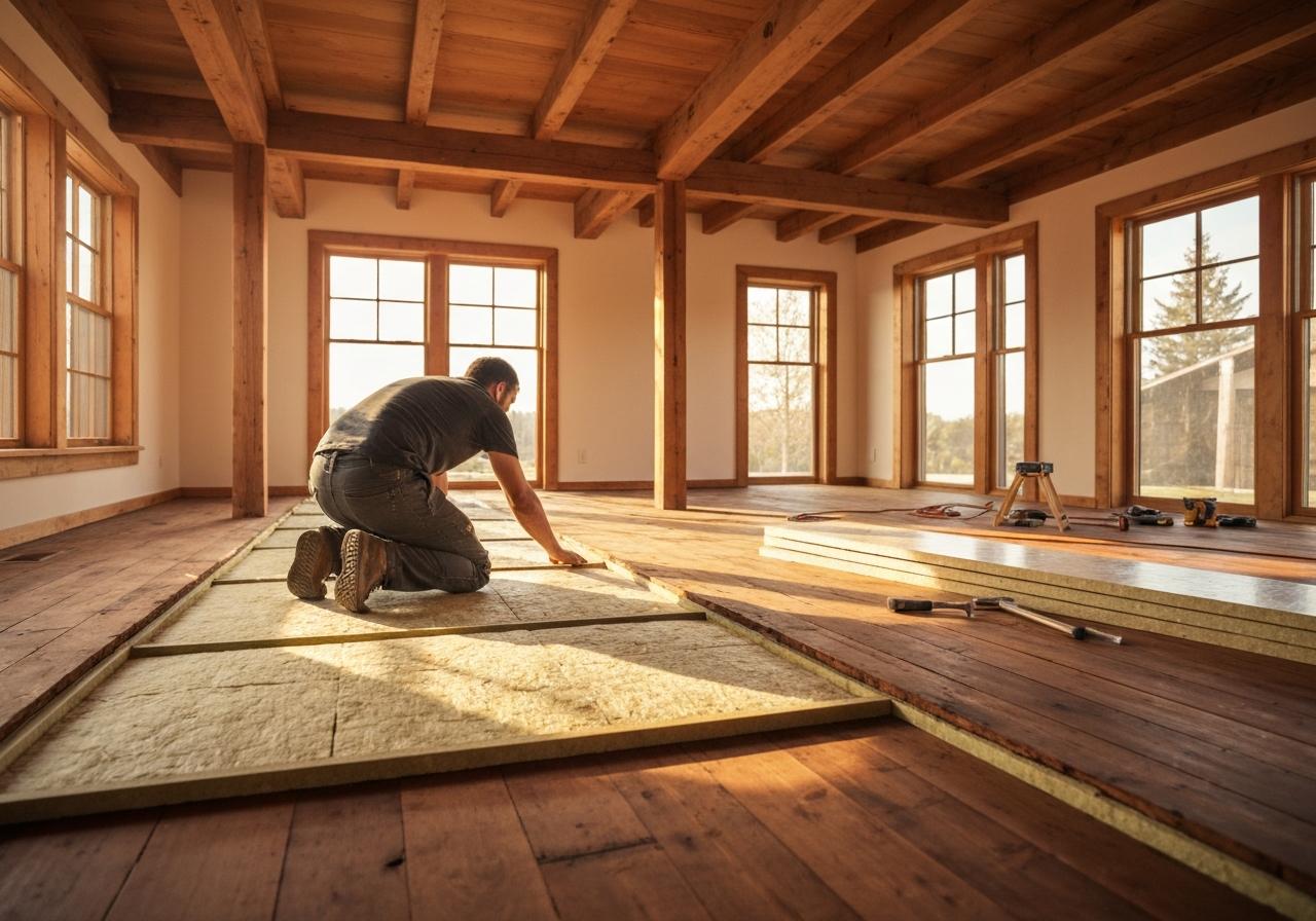 Quelle est la meilleure solution pour isoler un plancher en bois par le dessus ?