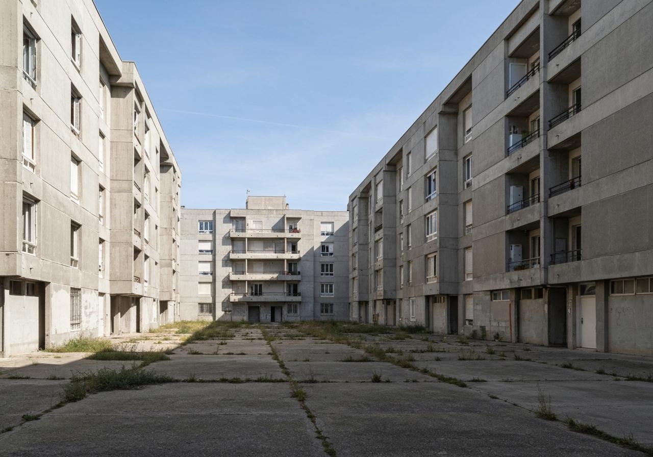 Cité de Frais Vallon Marseille vue extérieure immeubles