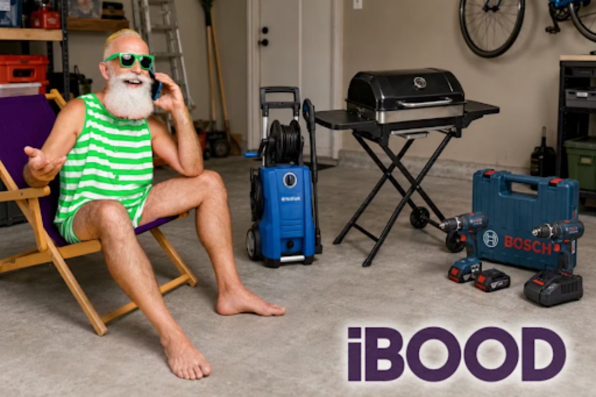 Homme dans un transat qui téléphone
